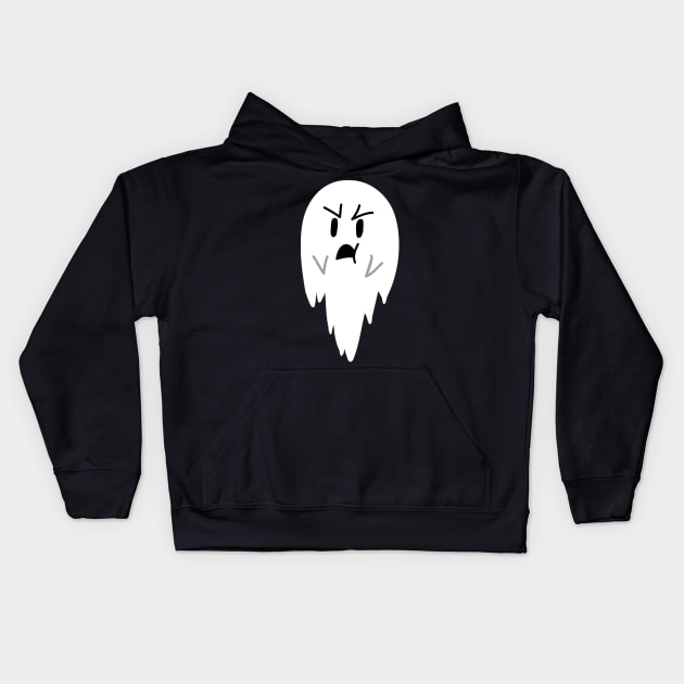 Pouty Ghost Kids Hoodie by saradaboru